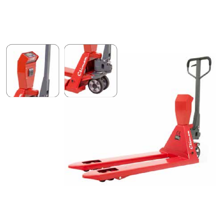 Ročni paletni viličar z tehtnico in printerjem CLIMAX 2000 kg - 130001027